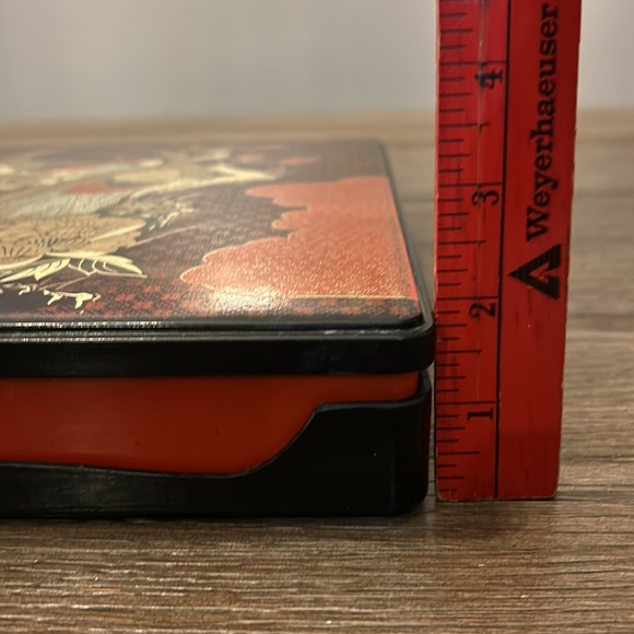 Vintage Japan peacock nesting serving set Japanese lacquer style - Picture 12 of 13